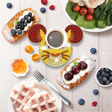 Load image into Gallery viewer, DIY Diamonds Mosaic Cup Cushion Anti-scald Wooden Cartoon Cup Mat for Kids Gifts