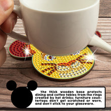 Load image into Gallery viewer, DIY Diamonds Mosaic Cup Cushion Anti-scald Wooden Cartoon Cup Mat for Kids Gifts