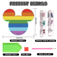 Load image into Gallery viewer, DIY Diamonds Mosaic Cup Cushion Anti-scald Wooden Cartoon Cup Mat for Kids Gifts