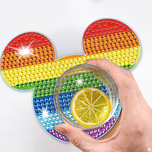 Load image into Gallery viewer, DIY Diamonds Mosaic Cup Cushion Anti-scald Wooden Cartoon Cup Mat for Kids Gifts