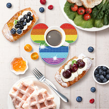Load image into Gallery viewer, DIY Diamonds Mosaic Cup Cushion Anti-scald Wooden Cartoon Cup Mat for Kids Gifts