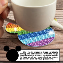 Load image into Gallery viewer, DIY Diamonds Mosaic Cup Cushion Anti-scald Wooden Cartoon Cup Mat for Kids Gifts