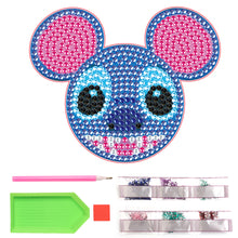 Load image into Gallery viewer, DIY Diamonds Mosaic Cup Cushion Anti-scald Wooden Cartoon Cup Mat for Kids Gifts