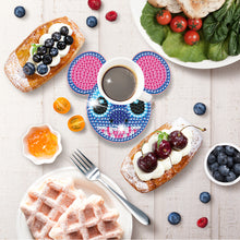 Load image into Gallery viewer, DIY Diamonds Mosaic Cup Cushion Anti-scald Wooden Cartoon Cup Mat for Kids Gifts