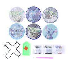 Load image into Gallery viewer, DIY Diamonds Painting Coaster with Rack Woody Cartoon Cup Mat Home Accessories