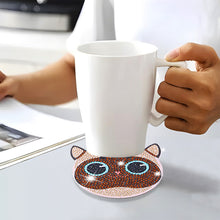 Load image into Gallery viewer, DIY Diamonds Painting Coaster with Rack Woody Cartoon Cup Mat Home Accessories