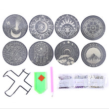 Load image into Gallery viewer, DIY Diamonds Painting Coaster with Rack Woody Cartoon Cup Mat Home Accessories