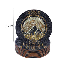 Load image into Gallery viewer, DIY Diamonds Painting Coaster with Rack Woody Cartoon Cup Mat Home Accessories
