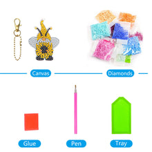 Load image into Gallery viewer, DIY Diamonds Painting Keychain Art Crafts Cartoon Key Ring Crystal for Kids Gift