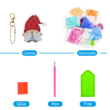 Load image into Gallery viewer, DIY Diamonds Painting Keychain Art Crafts Cartoon Key Ring Crystal for Kids Gift