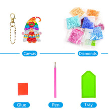 Load image into Gallery viewer, DIY Diamonds Painting Keychain Art Crafts Cartoon Key Ring Crystal for Kids Gift