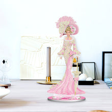 Load image into Gallery viewer, DIY Diamonds Painting Table Ornament European Lady Pattern Acrylic for Kids Gift
