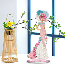 Load image into Gallery viewer, DIY Diamonds Painting Table Ornament European Lady Pattern Acrylic for Kids Gift
