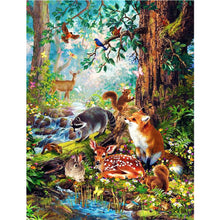Load image into Gallery viewer, Diamond Painting - Full Round - forest zoo (30*40CM)