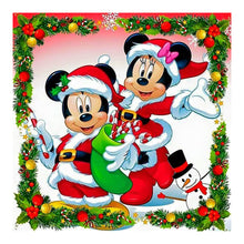 Load image into Gallery viewer, Diamond Painting - Full Round - Christmas Disney Mickey Minnie (30*30CM)