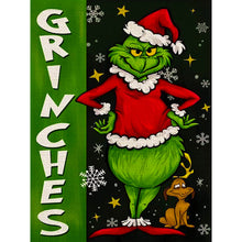 Load image into Gallery viewer, Diamond Painting - Full Round - green hairy monster (30*40CM)