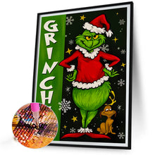 Load image into Gallery viewer, Diamond Painting - Full Round - green hairy monster (30*40CM)