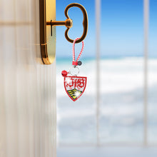 Load image into Gallery viewer, DIY Car Keychain Handmade Double Sided Rhinestone Pendant for Men Women Boy Girl