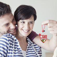 Load image into Gallery viewer, DIY Car Keychain Handmade Double Sided Rhinestone Pendant for Men Women Boy Girl