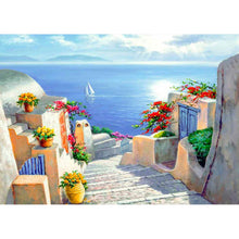 Load image into Gallery viewer, Diamond Painting - Full Round - lighthouse house by the sea (50*40CM)