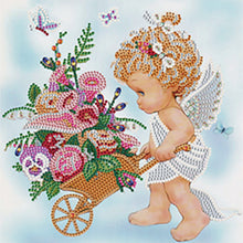 Load image into Gallery viewer, Diamond Painting - Partial Special Shaped - angel child (30*30CM)