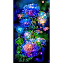 Load image into Gallery viewer, Diamond Painting - Full Round - blue crystal flower (40*70CM)