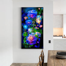Load image into Gallery viewer, Diamond Painting - Full Round - blue crystal flower (40*70CM)
