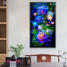 Load image into Gallery viewer, Diamond Painting - Full Round - blue crystal flower (40*70CM)