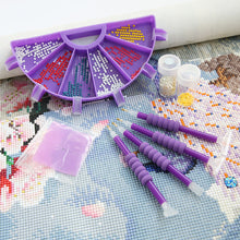 Load image into Gallery viewer, Purple DIY Multifunctional Diamond AccessoriesTool Set for 5D Diamond Embroidery