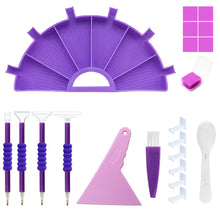 Load image into Gallery viewer, Purple DIY Multifunctional Diamond AccessoriesTool Set for 5D Diamond Embroidery