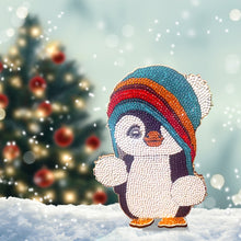 Load image into Gallery viewer, DIY Penguin Table Ornament Art Crafts Wooden Single Sided Home Decor (GH018)
