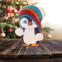 Load image into Gallery viewer, DIY Penguin Table Ornament Art Crafts Wooden Single Sided Home Decor (GH018)