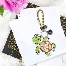Load image into Gallery viewer, 6pcs Tortoise Car Keychain Art Craft DIY Handmade Double Sided for Gifts (YS145)