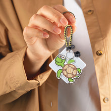 Load image into Gallery viewer, 6pcs Tortoise Car Keychain Art Craft DIY Handmade Double Sided for Gifts (YS145)