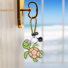 Load image into Gallery viewer, 6pcs Tortoise Car Keychain Art Craft DIY Handmade Double Sided for Gifts (YS145)