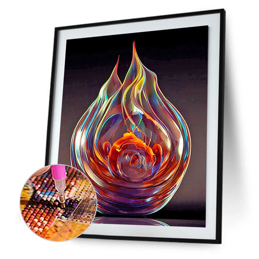 Diamond Painting - Full Round - glass fire sculpture (30*40CM)