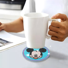Load image into Gallery viewer, 6pcs DIY Diamonds Painting Coaster Mickey Minnie Wooden for Kids Gifts (Y1101)
