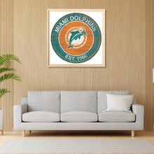 Load image into Gallery viewer, Diamond Painting - Full Round - miami dolphins football team (30*30CM)