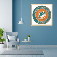 Load image into Gallery viewer, Diamond Painting - Full Round - miami dolphins football team (30*30CM)