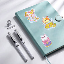 Load image into Gallery viewer, 2 Sheets Diamonds Painting Sticker DIY Art Cartoon Cat Paster Home Decor (BT143)