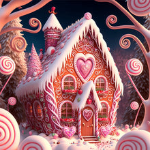Load image into Gallery viewer, Diamond Painting - Full Round - Candy Gingerbread House (40*40CM)