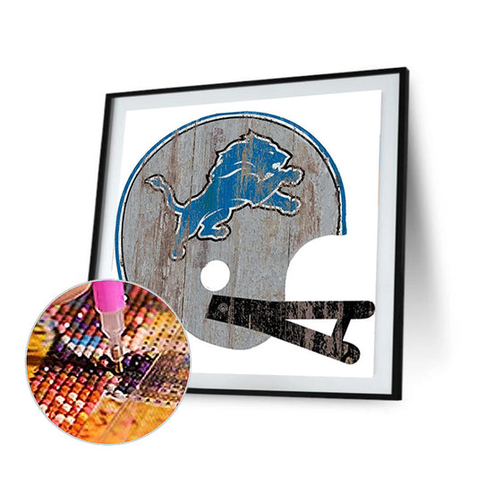 Diamond Painting - Full Round - detroit lions football team (30*30CM)