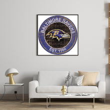 Load image into Gallery viewer, Diamond Painting - Full Round - baltimore ravens football team (30*30CM)