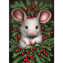 Load image into Gallery viewer, Diamond Painting - Full Round - white mouse (30*40CM)