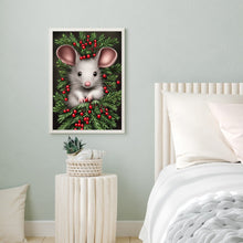 Load image into Gallery viewer, Diamond Painting - Full Round - white mouse (30*40CM)