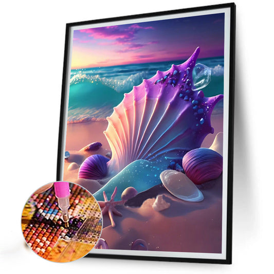 Diamond Painting - Full Round - beach scenery (30*40CM)