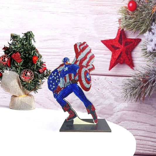 DIY Wooden Table Ornament Art Crafts Single Sided Home Decoration (GH029)