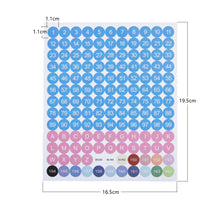 Load image into Gallery viewer, Square Round Color Number Labels 26 Letters 1-100 for Adults Kids(Square+Round)