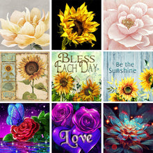 Load image into Gallery viewer, Diamond Painting - Full Round - butterfly red rose (30*30CM)