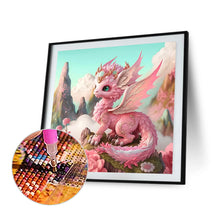 Load image into Gallery viewer, Diamond Painting - Full Round - pink cute dinosaur (30*30CM)